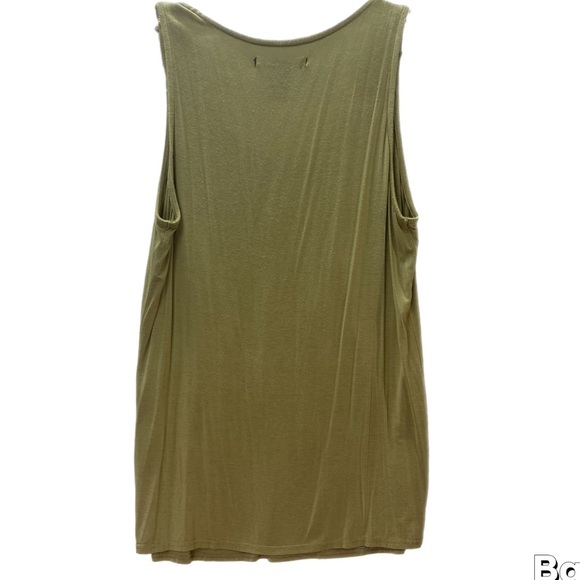 Simply Irresistible Feminine Boho T-shirt  XL Green Satin Cording Bodice Flowy - Picture 8 of 9